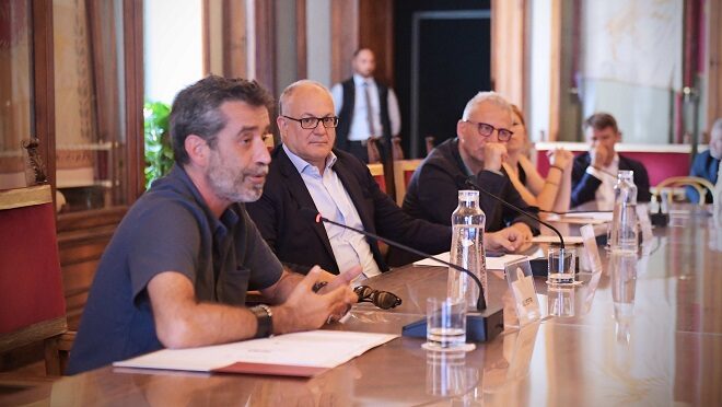 Unìimmagine della conferenza stampa di presentazione di Roma in Musica 2026 con il cantautore Daniele Silvestri e il sindaco della Capitale Roberto Gualtieri