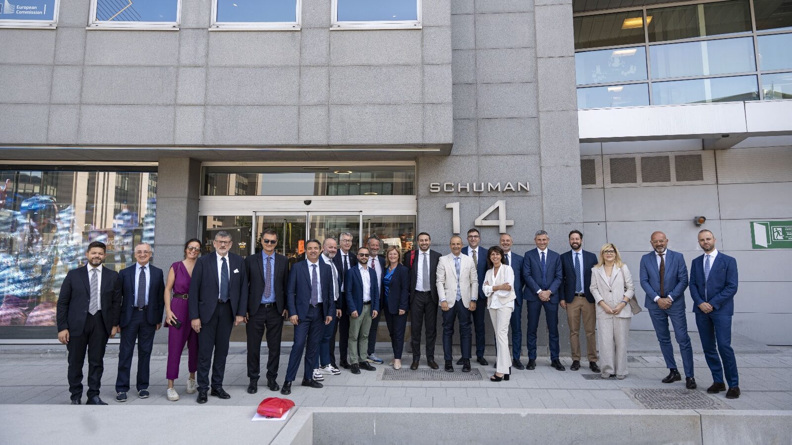 La delegazione della Regione Lazio a Bruxelles dove giovedì 3 luglio ha incontrato il vicepresidente della Commissione europea Raffaele Fitto