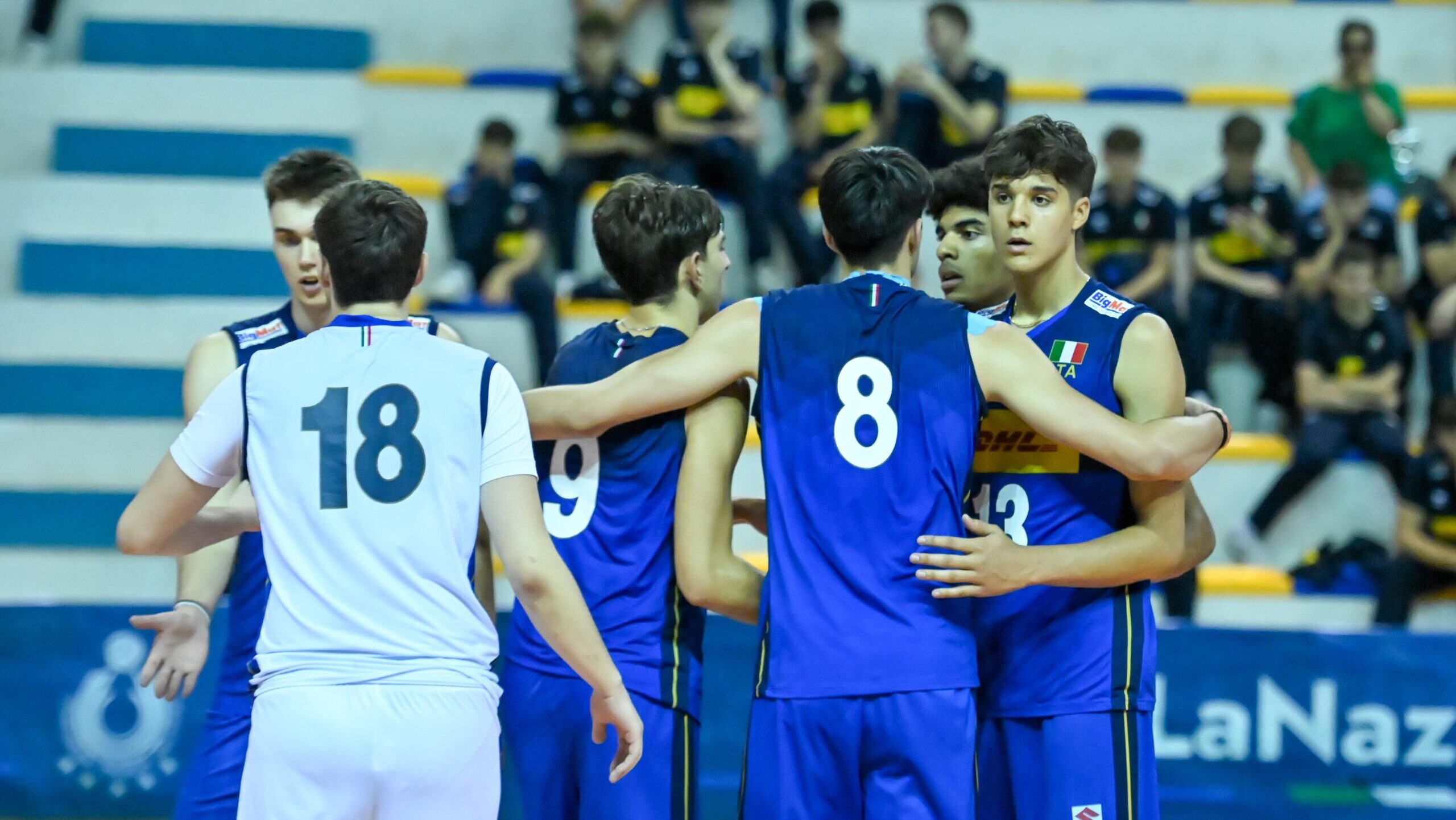 I ragazzi dell'Italia U22 di pallavolo maschile che dall'11 al 13 luglio disputeranno il torneo di qualificazione all'Europeo di categoria a Cisterna di Latina