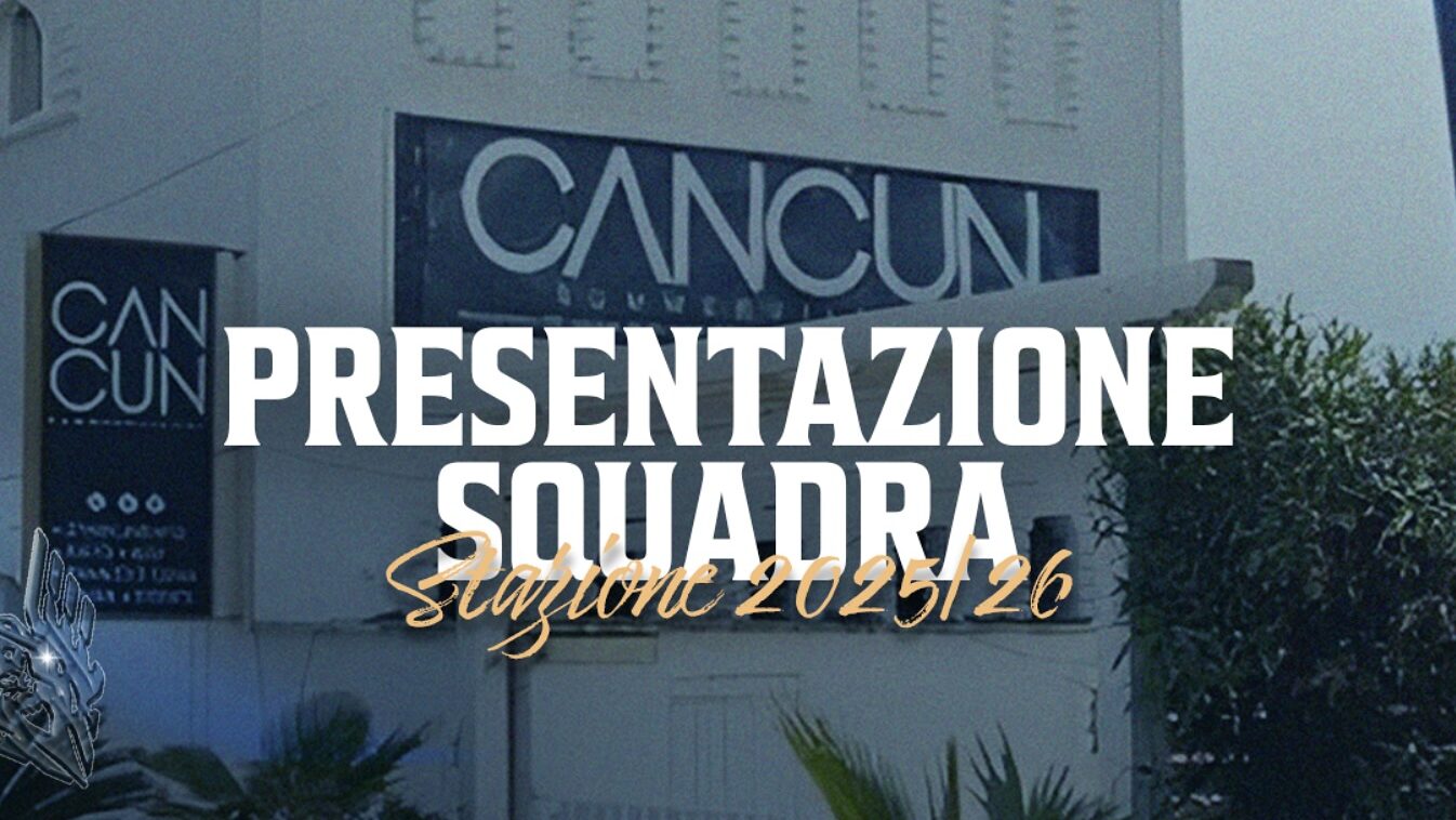 La locandina dell'evento in cui ci sarà la presentazione ufficiale del Latina Calcio allo stabilimento Cancun sabato 16 agosto. Domenica 17 la gara di Coppa Italia contro il Gubbio