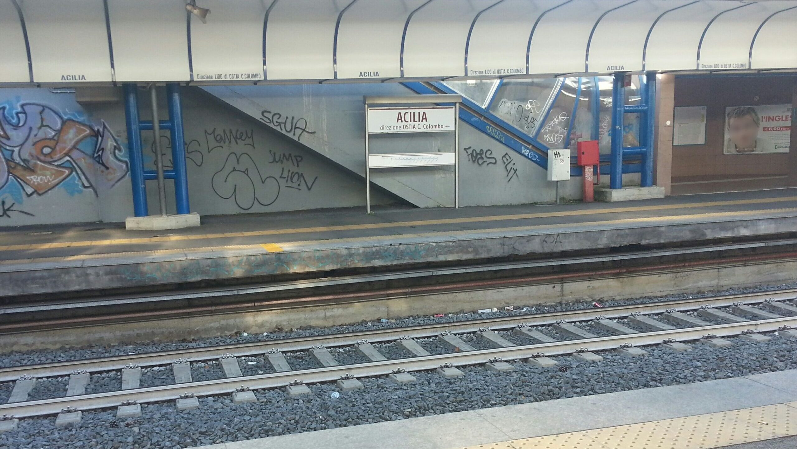 La stazione di Acilia dove sono partiti i lavori finanziati dalla Regione Lazio. la stessa rientra nella tratta Roma-Lido