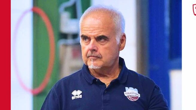 Il coach della Sebastiani Rieti Franco Ciani. Il club laziale si prepara al debutto in campionato contro Avellino