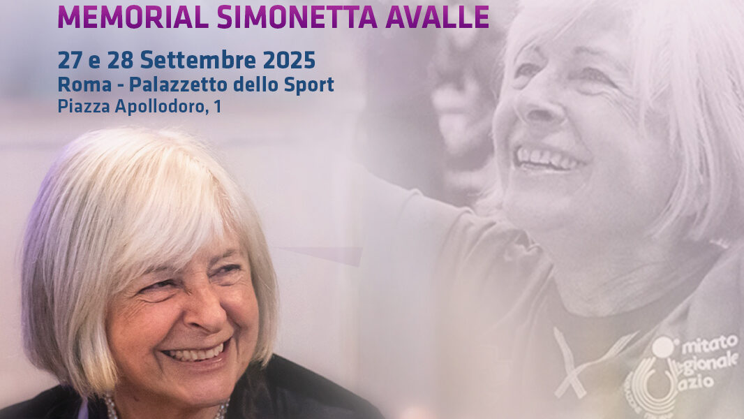 La locandina del Memorial Simonetta Avalle che si terrà il 27 e 28 settembre al PalaTiziano di Roma dove si sfiderano in quadrangolare Il Bisonte Firenze, la Bartoccini Perugia, La Roma Volley e l'Akademia Messina