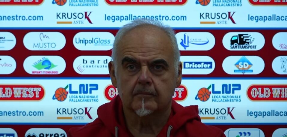 Il coach della Real Sebastiani Rieti Franco Ciani presneta la sfida della sua formazione in casa di Scafati valida per il turno infrasettimanale della Serie a2 di basket