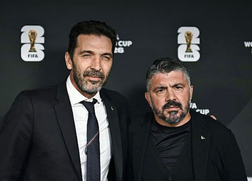 Gianluigi Buffon e Rino Gattuso (fonte foto: OneFootball)