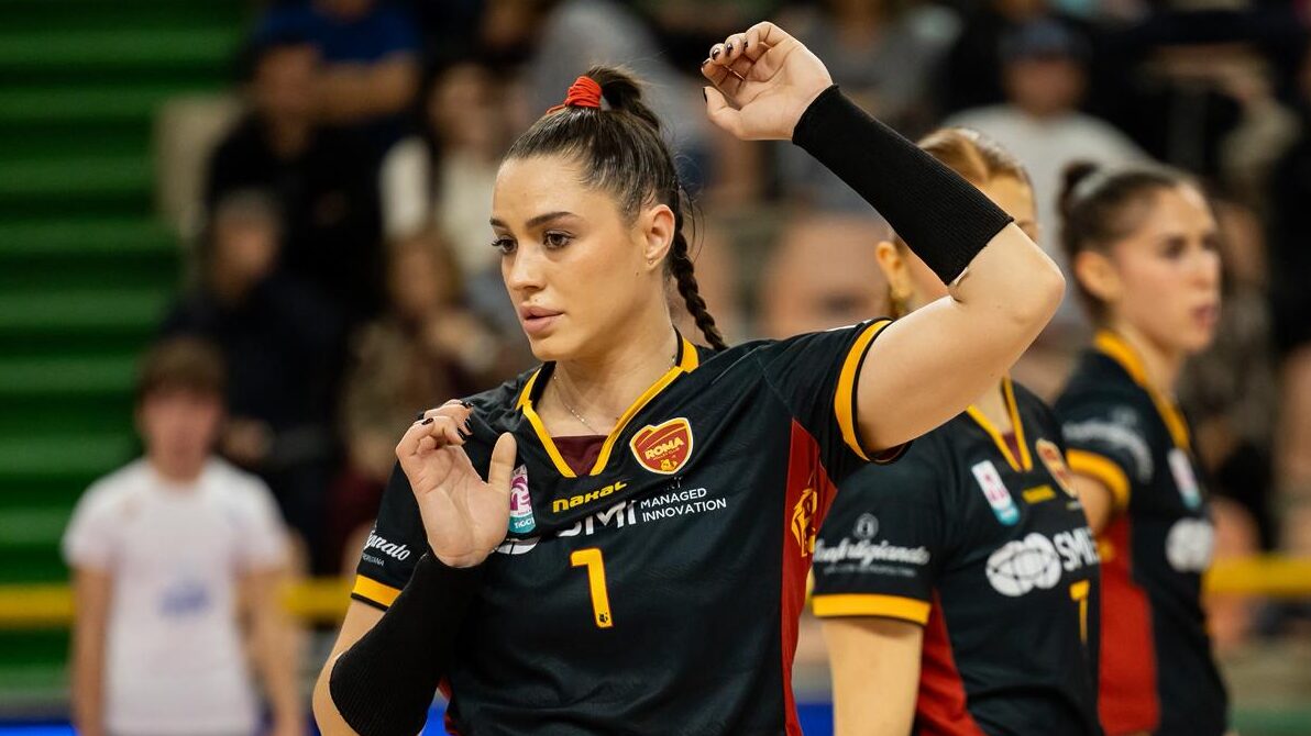 La Roma Volley aspetta Marsala per la penultima di regular season del Girone A di Serie A2 femminile di pallavolo. in foto l'opposta delle capitoline Nikoleta Perovic autrice di 291 punti in 15 partite