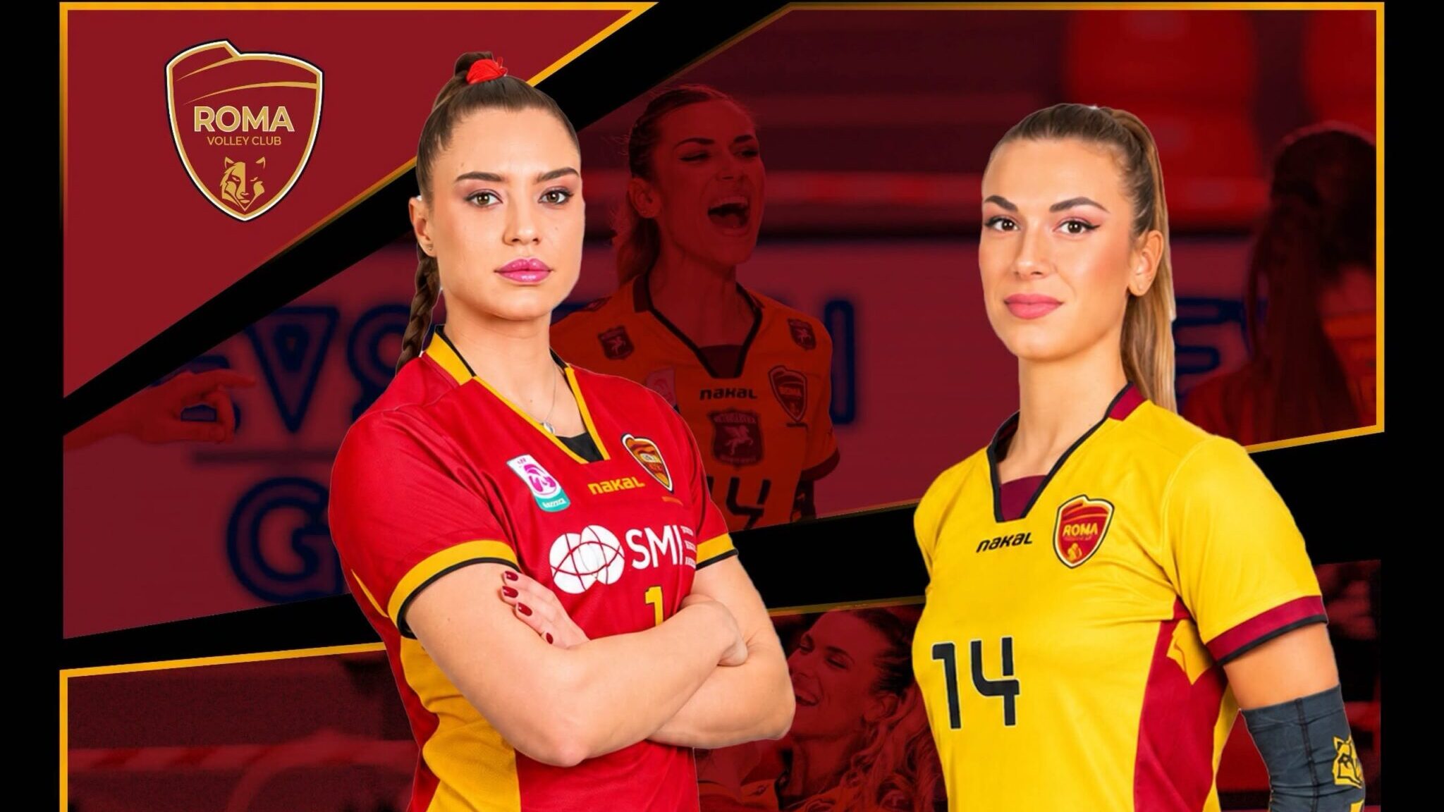Nikoleta Perovic e Giorgia Zannoni sono le due capitane della Roma Volley 26/27: la squadra si presenta i tifosi, i dettagli