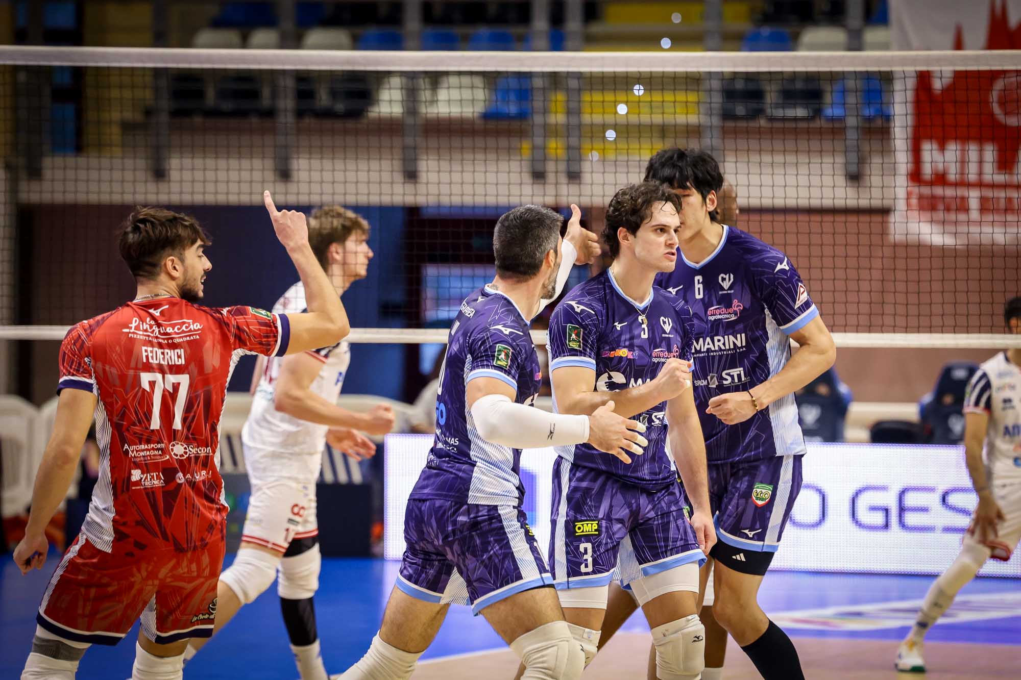 Giulio Magalini e Shikun peng sono stati i protagonisti del successo di Cisterna Volley sull'Allianz Milano nella prima di SuperLega 26/27
